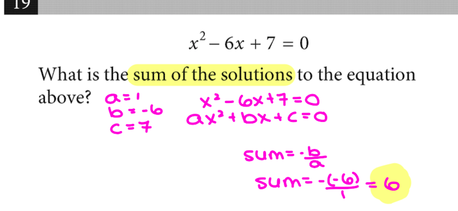 how to find sum of all solutions